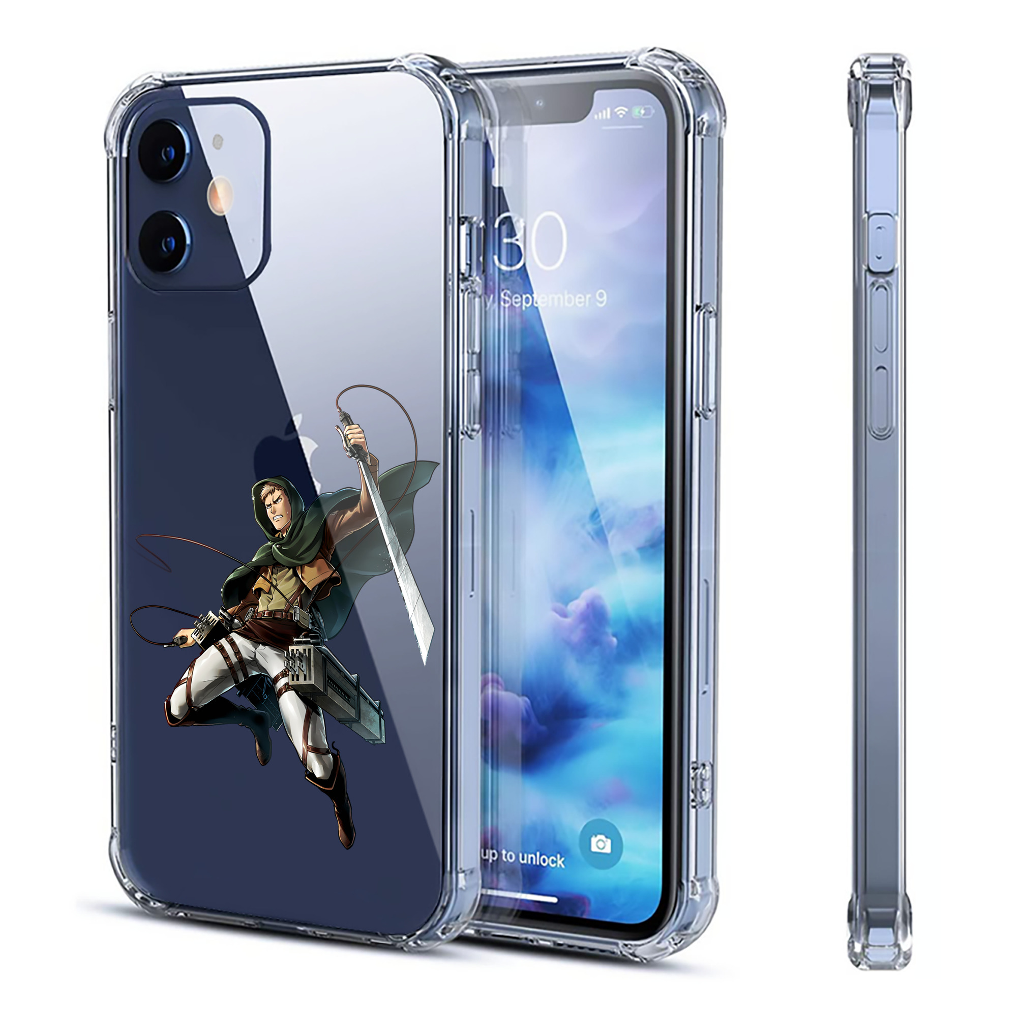 （画像用） 進撃の巨人 Attack on Titan 【iPhone 12シリーズ対応】透明スマホケース（クリアソフトケース）